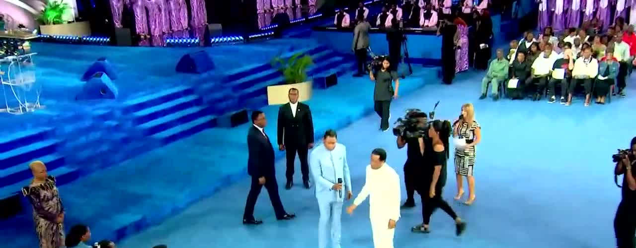 Ministry moment on stage during a Christ Embassy service